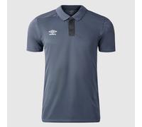 Men's Umbro Premier Poly Polo Shirt in Grey