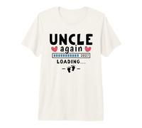 Mens Uncle Again 2027 Second Time Uncle Pregnancy Announcement Premium T-Shirt