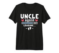 Mens Uncle Again 2027 Second Time Uncle Pregnancy Announcement Premium T-Shirt