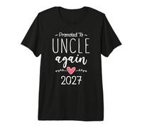 Mens Uncle Again Est 2027 Uncle Second Pregnancy Announcement Premium T-Shirt