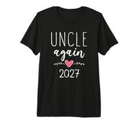 Mens Uncle Again Est 2027 Uncle Second Pregnancy Announcement Premium T-Shirt