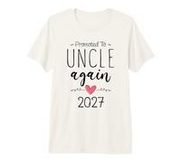 Mens Uncle Again Est 2027 Uncle Second Pregnancy Announcement Premium T-Shirt