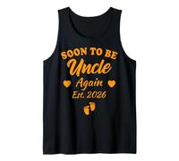 Mens Uncle Again Soon To Be Est. 2026 Baby Announcement Tank Top