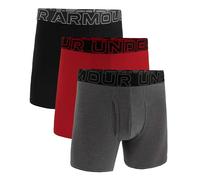 Men's Under Armour Performance Cotton 6" 3 Pack Solid Boxer Briefs