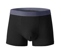 Mens Underpants Washable Protective Pants Soft Comfy and Secure Boxers for Drips and Dribbles Invisible Protection Classic Cut Light Absorption Calzones De Hombre(Black, XL)