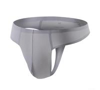 Men's Underwear, 3-Pack Ice Silk Seamless Thong with Low Waist T-Back Design and U-Shaped Bulge Pouch for Men(XL Grey)