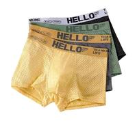 Men'S Underwear 3 Pack Men'S Ice Silk Briefs Boxer Briefs Hollow Summer Lightweight Boxer Shorts-A-4Pcs-Xl