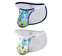 Men's Underwear Boxer Brief 1/2/3 PCS Men Underwear Briefs Funny Cartoon Print Men's Panties Low Waist Man Sexy Bikini Briefs Assorted Colors(2MP2992-BU-WH,XL)