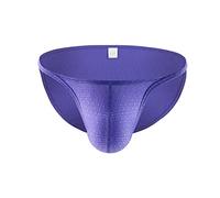 Men's Underwear Boxer Brief Men Mini Briefs Bulge Pouch Underwear Sexy Bikini Low Rise Underpants cuecas sexys Slips Panties Lingerie Assorted Colors(Mauve,L)