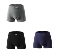 Men's Underwear Boxer Brief Pack of 1/2/3 Men's Cotton Boxers Plus Size for 95-220kg Large Size Underwear High 0XL-8XL Assorted Colors(Black gray blue,8XL(200-220kg))