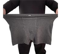 Men's Underwear Boxer Brief Pack of 1/2/3 Men's Cotton Boxers Plus Size for 95-220kg Large Size Underwear High 0XL-8XL Assorted Colors(Black black,6XL(185-200kg))