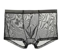 Mens Underwear Boxers Sexy Boxer Shorts for Men Novelty See Through Trunks Tag Free Sheer Underpants Plain Colour Boxer Briefs Funny Underwear for The Bedroom Naughty Panties