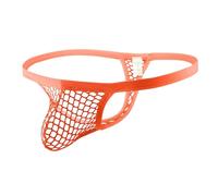 Men's Underwear Briefs,Erotic Mesh See-Through Lingerie Low Waist Elephant Pouch Cosplay Costume G-String for Stag Do Fancy Dress Party Costume Orange L