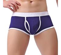 Men's Underwear Briefs Short Pants Stable Pouch Sexy Breathe Men's Underwear Retro Men's Skiny Underpants Men's Underpants Men's Briefs, blue, M