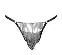 Men'S Underwear Briefs With Chains Lace See Through Hollowed Out Lingerie Comfortable Stretchy Brief Sexy And Seductive Underwear For Romantic Encounters Men'S Comfortable Stretchy Thong Black