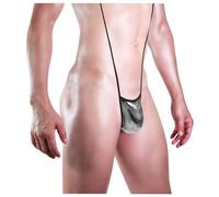 Mens Underwear Mankini Sexy Mens Thong Funny Gifts Stretch Borat Underpants Jock Straps Joke Gifts Birthday Swimwear Christmas Wrestling Singlet Costume Silver