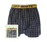 Men's Underwear Off White Classic Industrial Checked Boxers in Blue