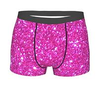 Men'S Underwear Pink Sparkle Sparkly Glitter Boxer Briefs Shorts Funny Mens Boxer Shorts Soft Waist Underwear For Boy, Lover, Man M