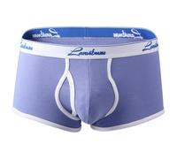 Men's Underwear Product Category Mens Underwear | Product Title Large A-Threaded Solid Color Comfortable Absorbing Quick Drying Summer Breathable Four-Corner Pants for Daily (Light Purple- XXL)