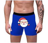 Mens Underwear Santa Claus Print Soft Construction Festive Underpants Mid Rise Fit Breathable Waistband Briefs Perfect Mens Underpants