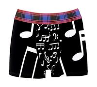 Men's Underwear Soft Comfy Breathable Trunks Boxer Brief Musical Notes White on Black