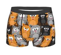 Mens Underwear Trunks Real Cats Boxer Briefs Soft Stretch Wide Waistband Underwear with Bulge Pouch for Men Boys