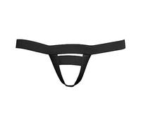 Mens Underwear with Hanging Ring Loop for Lifting & Scrotal Support Shorts, Soft & Breathable Polyester, Sexy See-Through Design, Comfortable All-Day Wear, Various Black