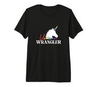 Mens Unicorn Wrangler Unicorn Hunter Polyamory Couple Polyamorist Premium T-Shirt