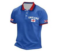 Men's Union Jack Polo Shirts 2026 England National Day Golf Shirt Great British Bunting Flags Golf Tops Casual Short Sleeve Poloshirts Festival Tee Top