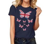 Mens Union Jack Polo Shirts Short Sleeve Great Britain Bunting Flags Print Button Front Summer Golf Shirt, Regular Fit, Moisture Wicking Going Out Outfits Y2k Shirts Stretchable Tshirts Navy