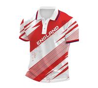 Mens Union Jack Polo Shirts UK British Flag Print Short Sleeve Button Down Collared Golf T-Shirts Cotton Regular Fit Great Britain United Kingdom Embroidery Tshirts VJ Day 80th Anniversary T Shirt