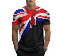 Men's Union Jack Shirt Great Britain Bunting Flags Print T Shirts