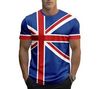 Men's Union Jack Shirt Great Britain Bunting Flags Print T Shirts