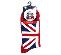 Men's Union Jack Socks Size 6-11 UK (Red, Blue or Black) (Red)(Size: One Size)