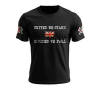 Mens Union Jack T Shirts Great Britain Bunting Flags Print Athletic Tees Exercise Fitness Activewear Short Sleeves Gym Workout Top Polyester Tshirts England Football (#001 Black,XL)