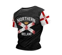 Mens Union Jack Tshirt Great Britain Bunting Flags Print Short Sleeve Breathable Golf Polo Shirts Running Sports Tee Top 2025 King Charles Coronation Work Blouse (Black-A, XL)