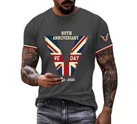 Mens Union Jack Tshirt Hawaiian Shirt for Men Bunting Flags Print Great Britain Breathable Moisture Wicking Work Polo T-Shirts Classic Collar Golf Tshirts King Charles Coronation Work Blouses,3XL