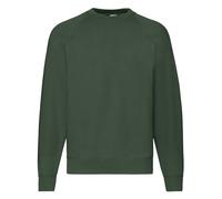 Mens Unisex Fruit of the Loom Raglan Sweatshirt Jumper S - 4XL