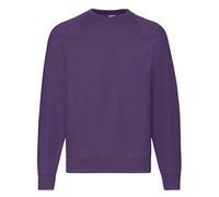 Mens Unisex Fruit of the Loom Raglan Sweatshirt Jumper S - 4XL