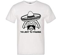 Mens Unisex Luke Yo Soy Tu Padre Father Mexican Sombrero Mustache Soft Tee White M