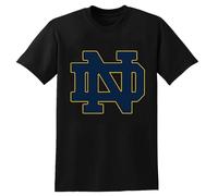 Men's University of Notre Dame Drawstring T-Shirt Graphic Black tee Black L