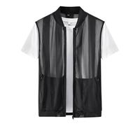 Mens UPF 50+ Sun Protection Gilet Sleeveless Athletic UV Suncreen Vest Mesh Breathable Waistcoat Waterproof Activewear Color Block Fishing Camping Hiking Outing Outwear Uk Size M-5xl