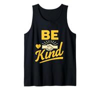 Mens Uplifting Positivity Quote: Retro Be Kind with Handshake Tank Top