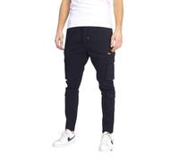 Men's Urban Designer Cargo Combat Slim Fit Cotton Jeans, Black (UK, Waist & Inseam, 32, 33, Black)