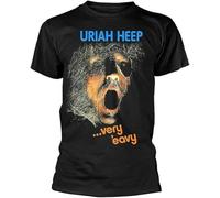 Men's Uriah Heep T Shirt Very Eavy Black Mens Unisex Rock Metal Tee(3X-Large)