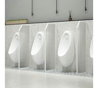 Men's Urinal Partition - Wall-Mounted Translucent Glass Panels Privacy Urinal Screen for Public Bathrooms Hotels & Restrooms - Urinal Baffle for Enhanced Privacy