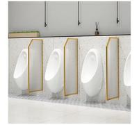 Men's Urinal Privacy BaffleWallMounted Toilet Partition Divider with Tempered Glass Ideal for Hotels Schools Shopping MallsGold Finish 1 Piece