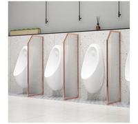 Men's Urinal Privacy Screen BaffleWallMounted Glass Divider for Public Toilets 2Pack Rose GoldIdeal for Hotels Schools Shopping Malls Enhanced Privacy Solution