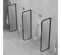 Men's Urinal Privacy Screen Partition, Translucent Glass Public Health Restroom Urinal Divider Baffle Barrier, Maximum Privacy Protection, Color: