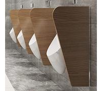 Men's Urinal Privacy Screen Toilet Barrier Divider Partition, Wall-Mounted Wooden Partition Panel Board Urinal Baffle, Public Health Partition Urinal Divider (Color : Brown, Size :